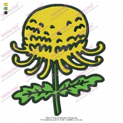 Yellow Flower Embroidery Design